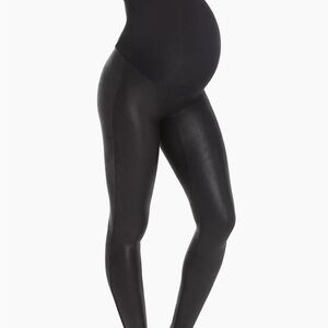 SPANX faux leather Maternity Leggings